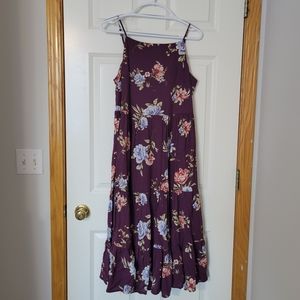 Purple Floral Maxi Dress